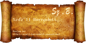 Széll Bernadett névjegykártya
